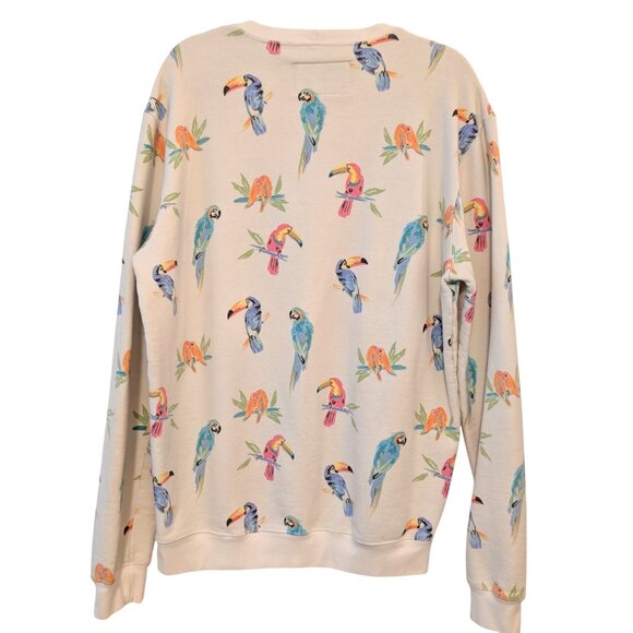 The Nutter Chubbies Ambassador Mens Size L Tropical Birds Pullover Sweatshirt - Picture 3 of 10